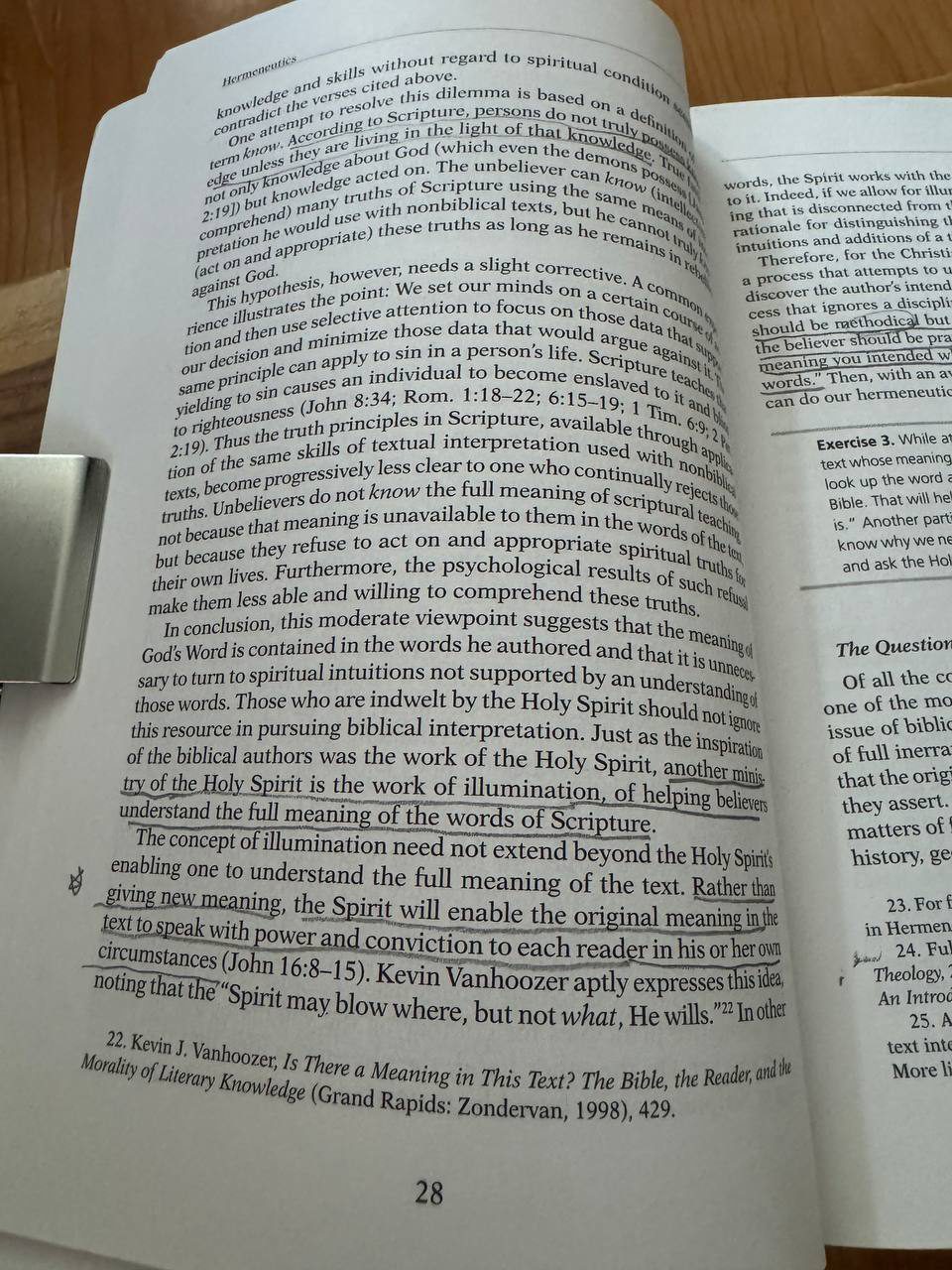 聖書解釈における霊的理解と啓発に関するテキスト